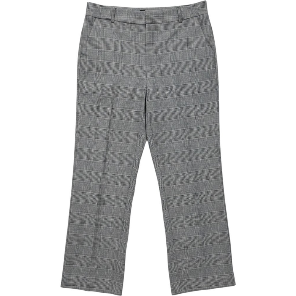 Lane Bryant Grey Glen Plaid Wide Leg Elastic Back Trousers Pants 20 A83932
